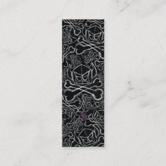 Cartoon Swede on black Mini Business Card