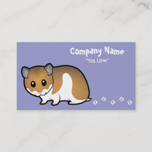 Cartoon Syrian Hamster Business Card