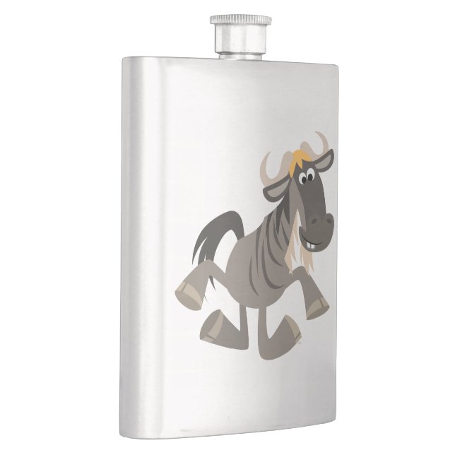 Cartoon Tap Dancing Wildebeest Classic Flask (Right)