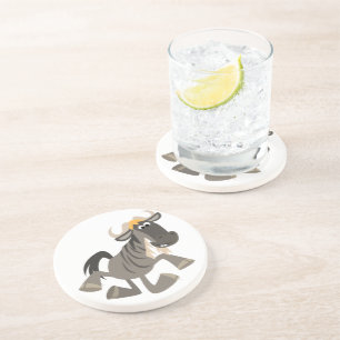 Cartoon Tap Dancing Wildebeest Coaster