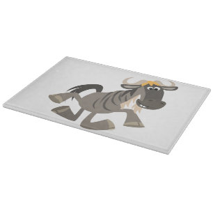 Cartoon Tap Dancing Wildebeest Cutting Board