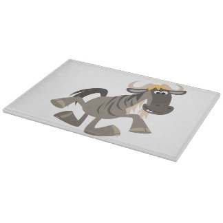 Cartoon Tap Dancing Wildebeest Cutting Board