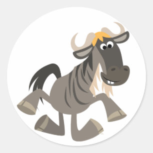 Cartoon Tap Dancing Wildebeest Sticker
