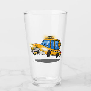 Cartoon Taxi Cab Glass