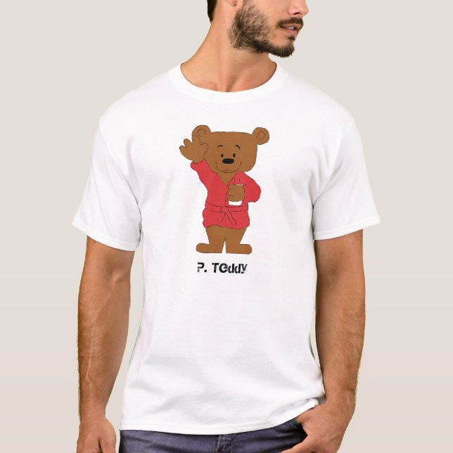 Cartoon Teddy Bear P Diddy Fan T-Shirt (Front)