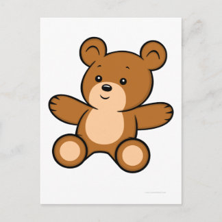 Cartoon Teddy Bear Postcard