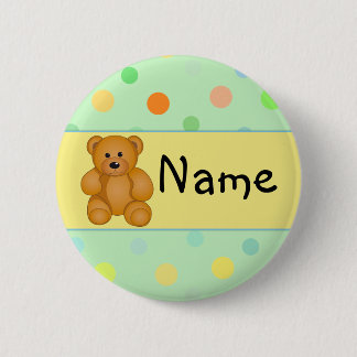 Cartoon Teddy Design 6 Cm Round Badge
