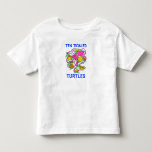 Cartoon Ten Tickled Turtles Toddler T-Shirt