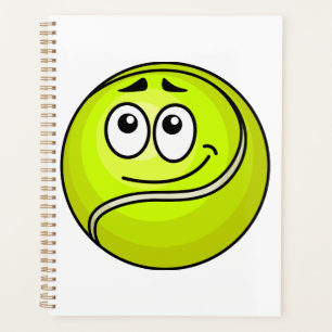 Cartoon Tennis Ball Emoji Face Happy Sports Planner