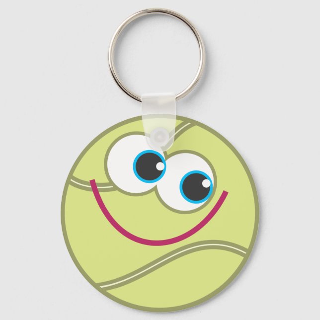 Cartoon Tennis Ball Key Ring (Front)