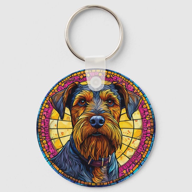 🐶 Cartoon Terrier Pup For Everyday Carry 🐶 Key Ring (Front)