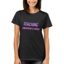 Cartoon Text Teacher T-Shirt | Teaching Leaders