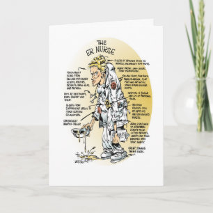 Cartoon thank you to standout ER nurse & heroine Card