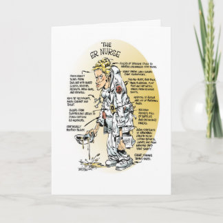 Cartoon thank you to standout ER nurse & heroine Card