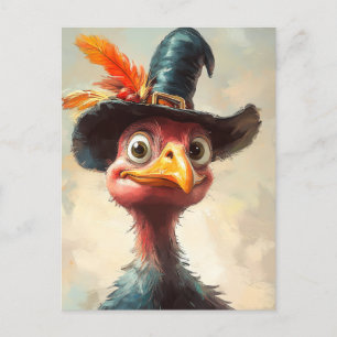 Cartoon Thanksgiving Turkey Postcard