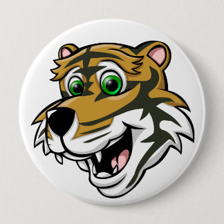 Cartoon Tiger 10 Cm Round Badge
