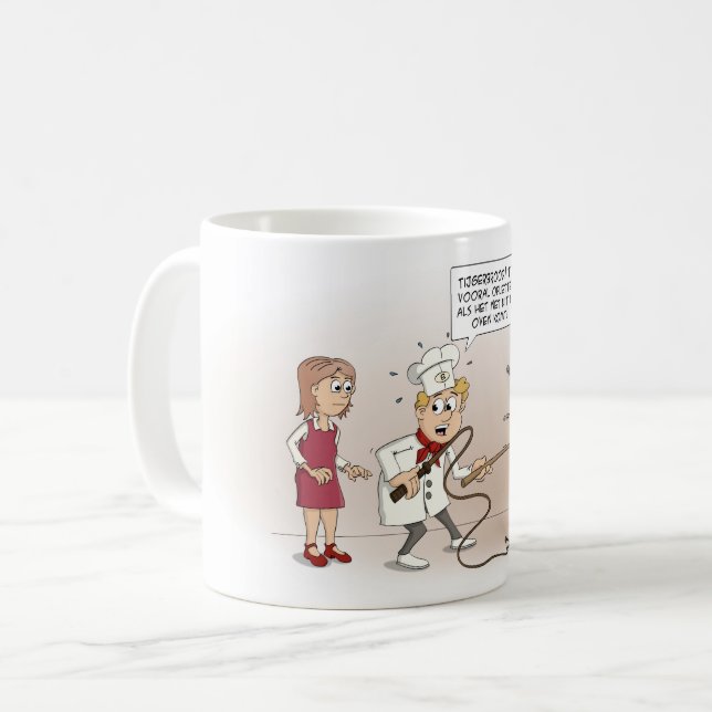 Cartoon; tiger bread rolls coffee mug (Front Left)