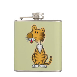 Cartoon Tiger Hip Flask