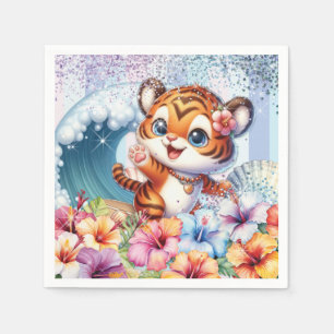 Cartoon Tiger Party Napkin