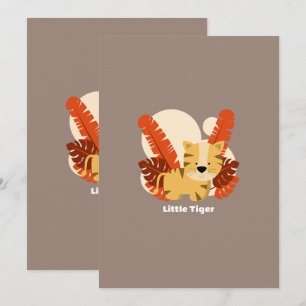 Cartoon Tiger Tiger Drawing Animal Character Art Invitation