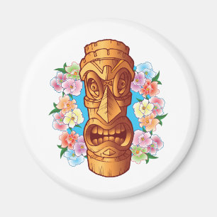 Cartoon Tiki Statue Magnet