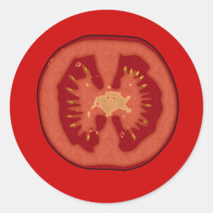 Cartoon Tomato Slice Sticker
