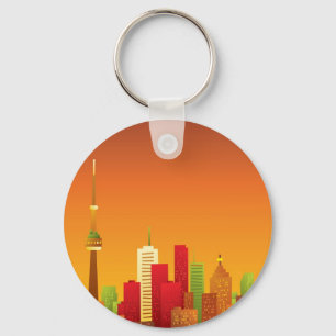 Cartoon Toronto Key Ring