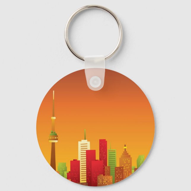 Cartoon Toronto Key Ring (Front)