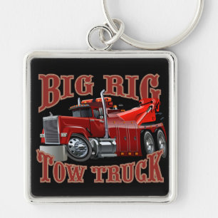 Cartoon tow truck key ring