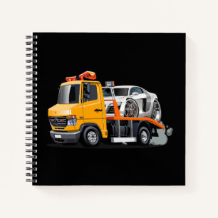 Cartoon tow truck notebook