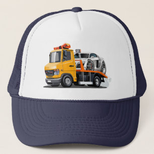 Cartoon tow truck trucker hat