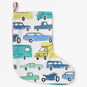 Cartoon Transport: City Kids' Fun. Small Christmas Stocking