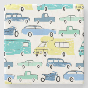 Cartoon Transport: City Kids' Fun. Stone Coaster
