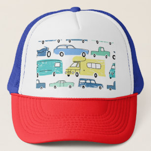 Cartoon Transport: City Kids' Fun. Trucker Hat