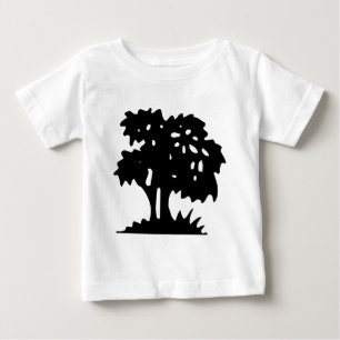 Cartoon Tree - Black Baby T-Shirt