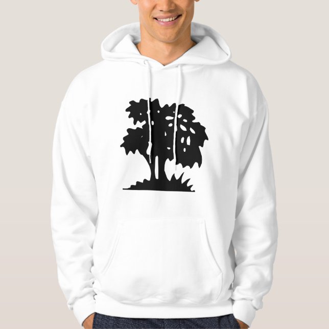 Cartoon Tree - Black Hoodie (Front)