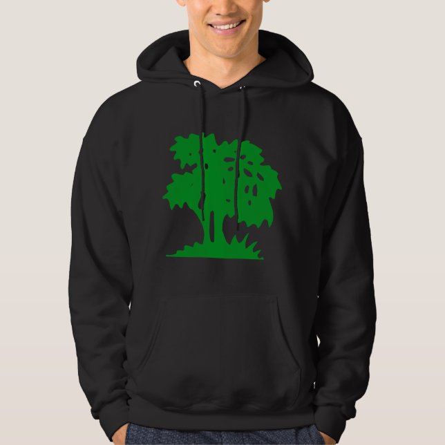 Cartoon Tree - Grass Green Hoodie (Front)