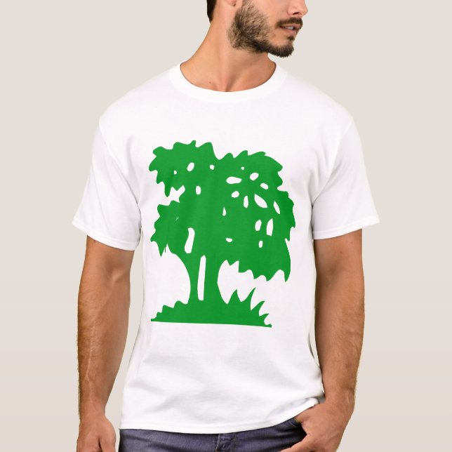 Cartoon Tree - Grass Green T-Shirt (Front)