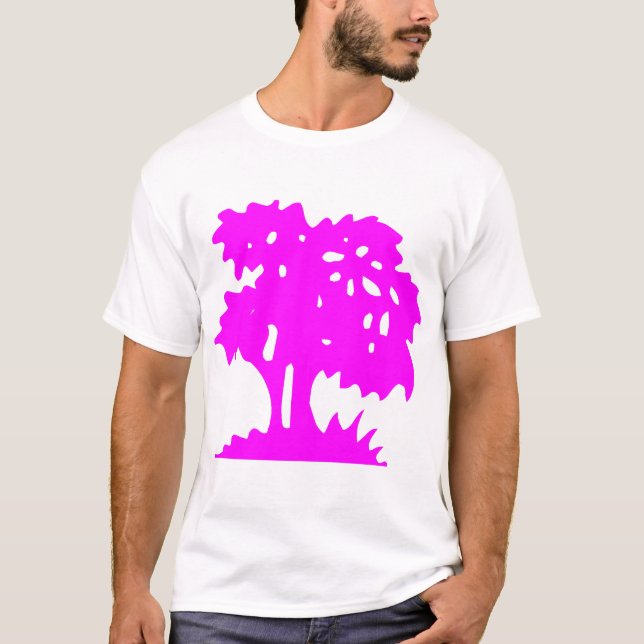 Cartoon Tree - magenta T-Shirt (Front)