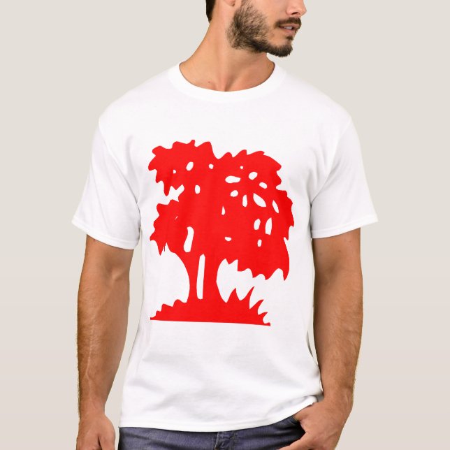 Cartoon Tree - Red T-Shirt (Front)