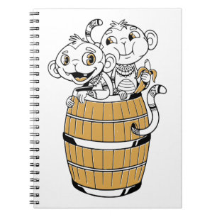 Cartoon tribal monkey notebook