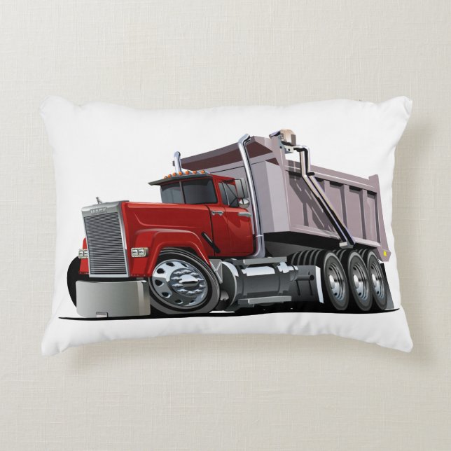 Cartoon truck accent pillow (Front)