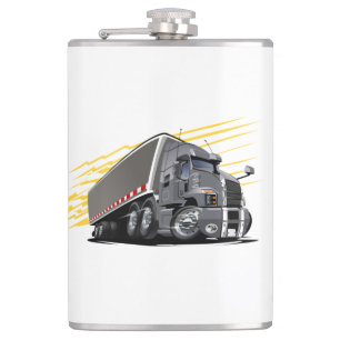 Cartoon truck hip flask