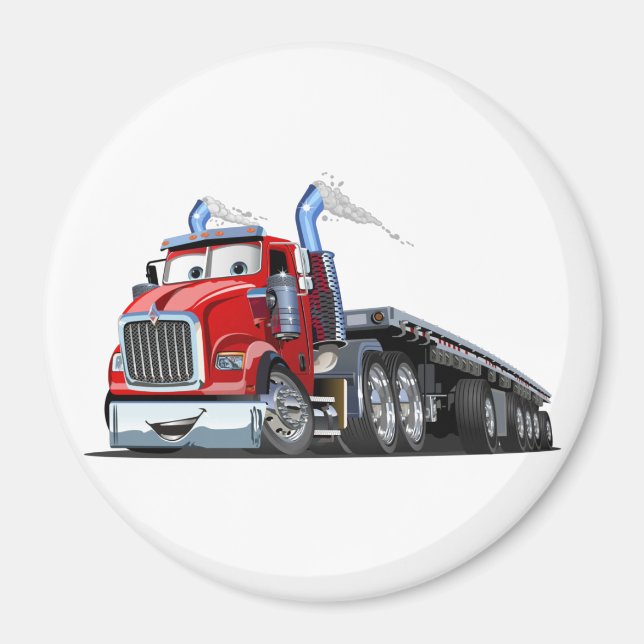 Cartoon truck magnet (Front)