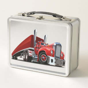 Cartoon truck metal lunch box