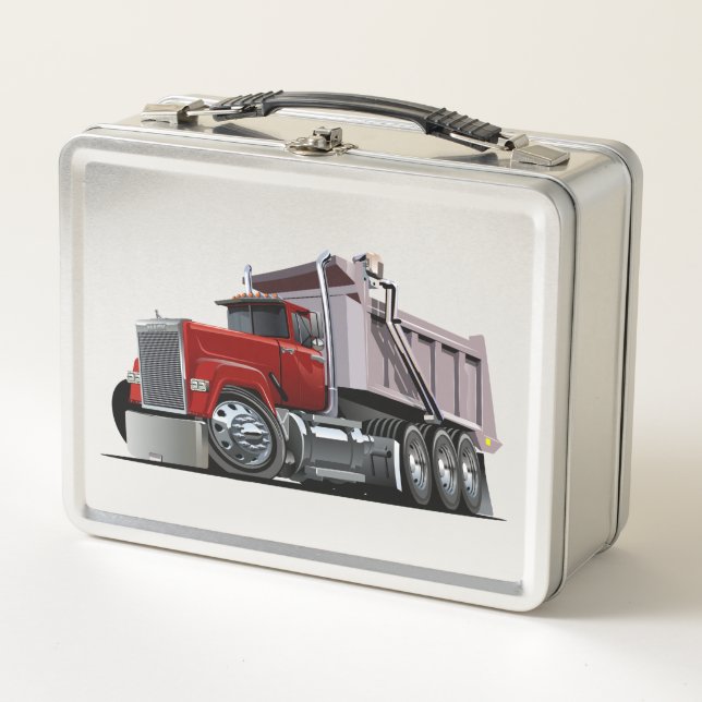 Cartoon truck metal lunch box (Front)
