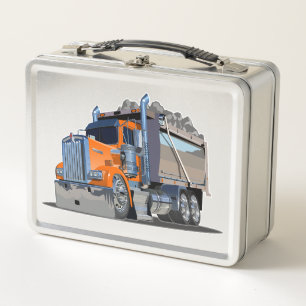 Cartoon truck metal lunch box