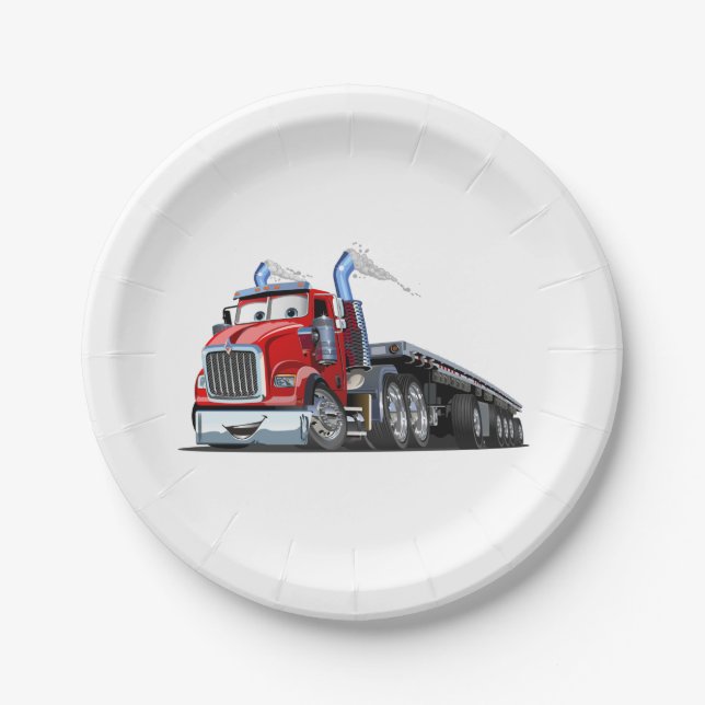 Cartoon truck paper plate (Front)