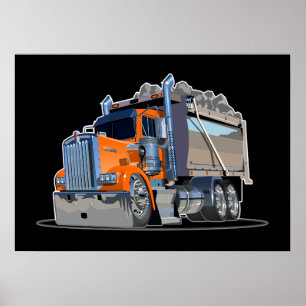 Cartoon truck poster