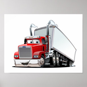 Cartoon truck poster